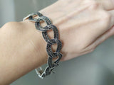 Silver 925 Bracelet Marcasite Luxury