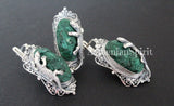 Ring Silver 925 RING Reptile Velvet malachite