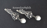 Earrings wedding white pearl silver 925