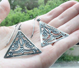 Silver 925 earrings dangle hooks