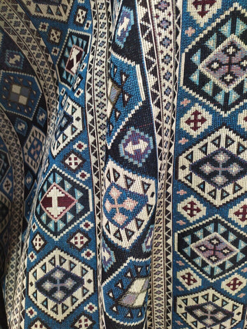 Tappeto vintage kilim runner tappeto blu tovaglia...