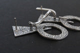 english lock silver 925 earrings long