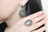 Silver 925 Earrings Marcasite