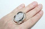 Silver 925 Ring Earring Pendant chalcedony