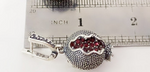 Pomegranate earring Silver 925 red zircon