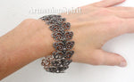 Discover the stunning beauty of Armenian Spirit with this wide silver 925 marcasite bracelet. Handcrafted with exceptional quality and a queen chic design, this bracelet will elevate any outfit. Show off your love for jewelry with this outstanding piece from our top-rated and reliable shop on Etsy and eBay.