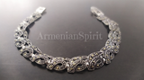 Elevate your gifting game with our Sterling Silver 925 Armenian Spirit Bracelet. Crafted with intricate marcasite details, this gift will leave a lasting impression on any teacher who loves silver jewelry. Timeless and elegant, this bracelet is the perfect way to show appreciation for their hard work and dedication.