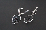 Pomegranate earrings silver 925 red garnet