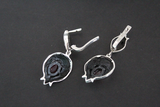 Pomegranate earrings silver 925 red garnet