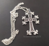Armenian Spirit Cross Sterling silver 925 with traditional ornaments and eight points with arevakhach symbol in the center. Crafted for men and women of the Apostolic church, this exquisite piece radiates expert craftsmanship and spiritual significance. Made of high-quality silver, it's a timeless symbol of faith and devotion. Available on etsy and ebay.
