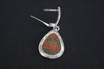 Earrings unakite jasper Sterling silver 925