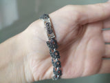 Indulge in the elegance and heritage of the Armenian Spirit with this stunning bracelet for women. Crafted from high quality sterling silver 925 and adorned with marcasite, this bracelet is sure to capture attention and make the perfect gift for yourself or a loved one. Embrace the beauty and love behind this timeless piece.