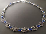 Necklace Sterling silver 925 blue stones