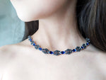 Necklace Sterling silver 925 blue stones