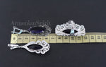 Earrings ring Sterling silver 925 Purple topaz Armenian Spirit