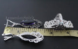 Earrings ring Sterling silver 925 Purple topaz Armenian Spirit