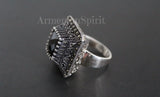 Ring Black topaz Sterling silver 925