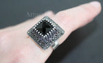 Ring Black topaz Sterling silver 925