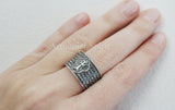 Men Ring cross Prayer Sterling Silver 925