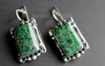 Earrings ring pendant aventurine Silver 925 Armenian Spirit