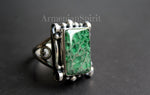 Earrings ring pendant aventurine Silver 925 Armenian Spirit