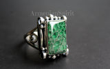 Earrings ring pendant aventurine Silver 925 Armenian Spirit