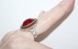 Sterling silver 925 Ring red stone