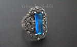 Ring blue topaz Sterling silver 925