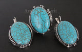 Earrings silver 925 jewelry blue turquoise Armenian Spirit