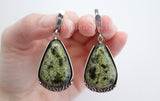 Sterling silver 925 earrings serpentine