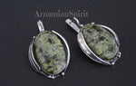 Ring Earrings Sterling Silver 925 Serpentine