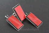 Sterling silver 925 real coral Earrings