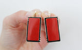 Sterling silver 925 real coral Earrings