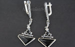 Earrings sterling silver 925 onyx Armenian Spirit