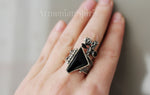 Ring onyx black Sterling silver 925