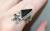 Ring onyx black Sterling silver 925