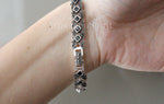 black onyx stones modernsilver bracelet woman