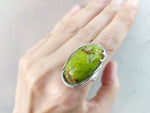 Ring Silver 925 salad green agate