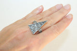 triangle ring pointed traditional ornament middle finger