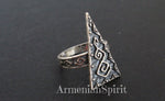 triangle tribal ring simple design sterling silver 