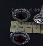 red stone marcassite jewelry from etsy